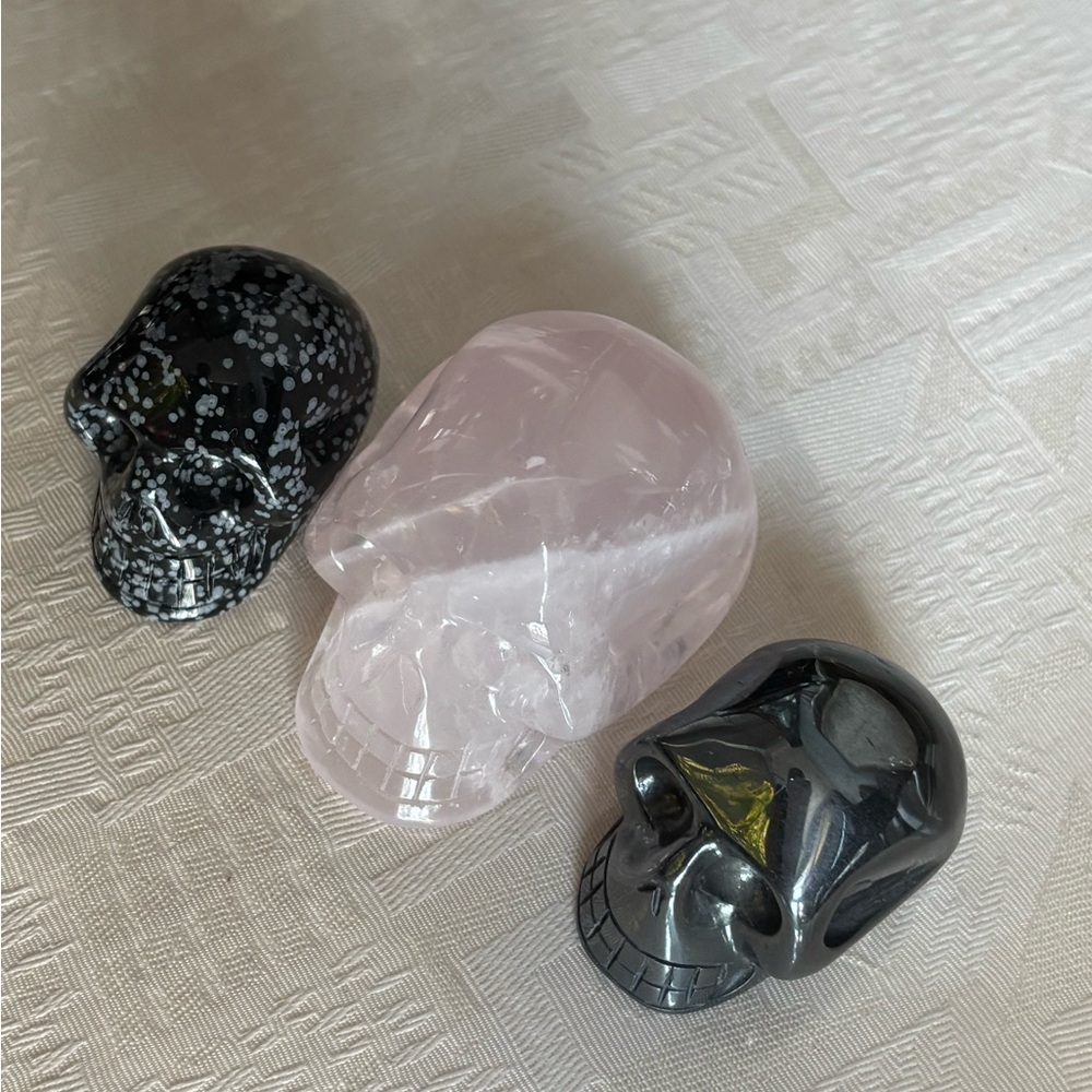 Rock Skull Skeleton Crystal gemstone set (3) - Picture 10 of 13